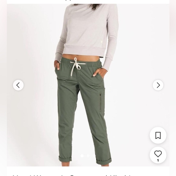Vuori Rip Stop Pants Women’s Small Army Green Like New! Spring or Summer Ankle - Picture 2 of 15